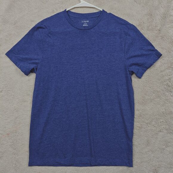 J Crew Crewneck T-shirt Men's S Blue Basic Plain Lounge Cotton Blend - Picture 1 of 5
